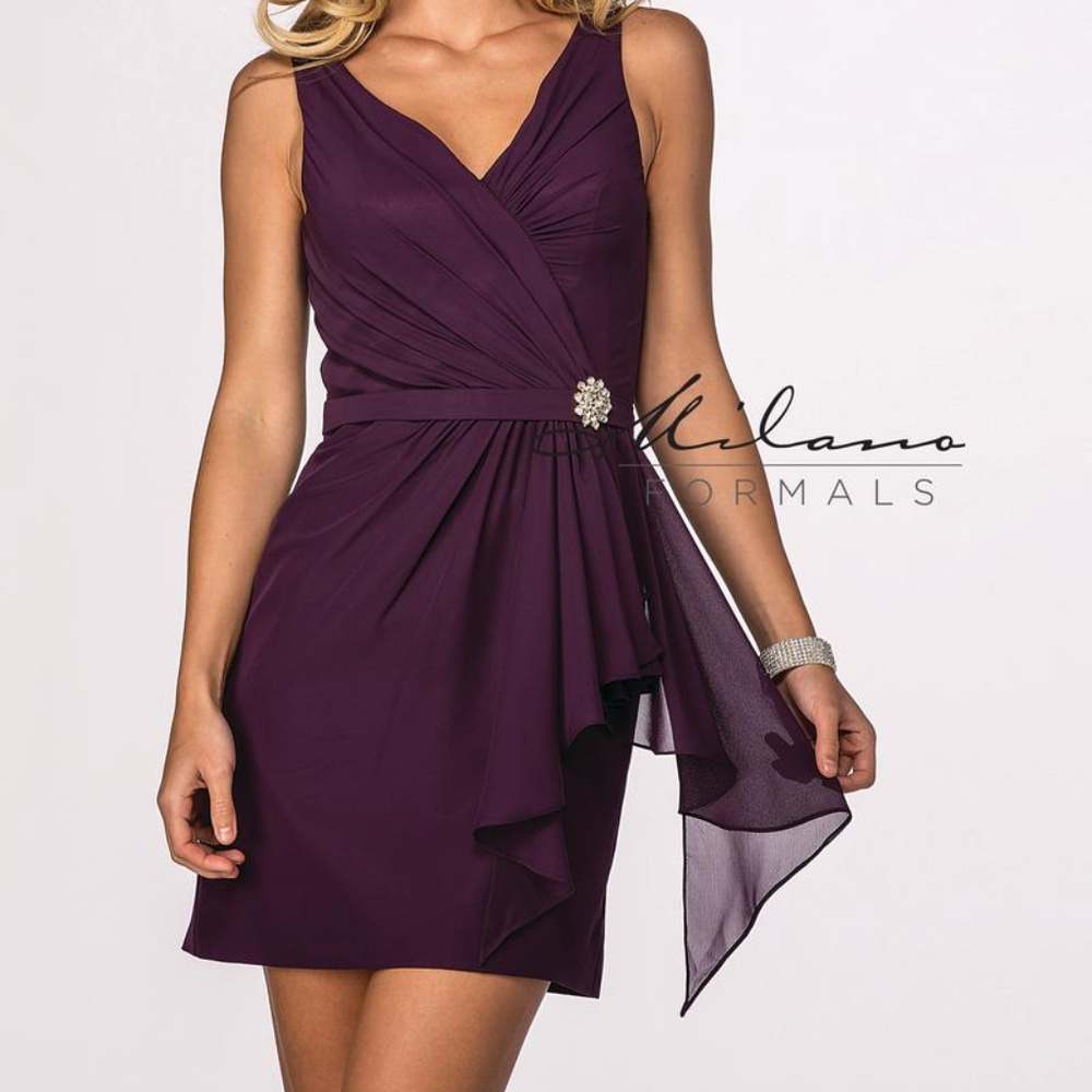 NWT Short V-neck dress Navy size 14